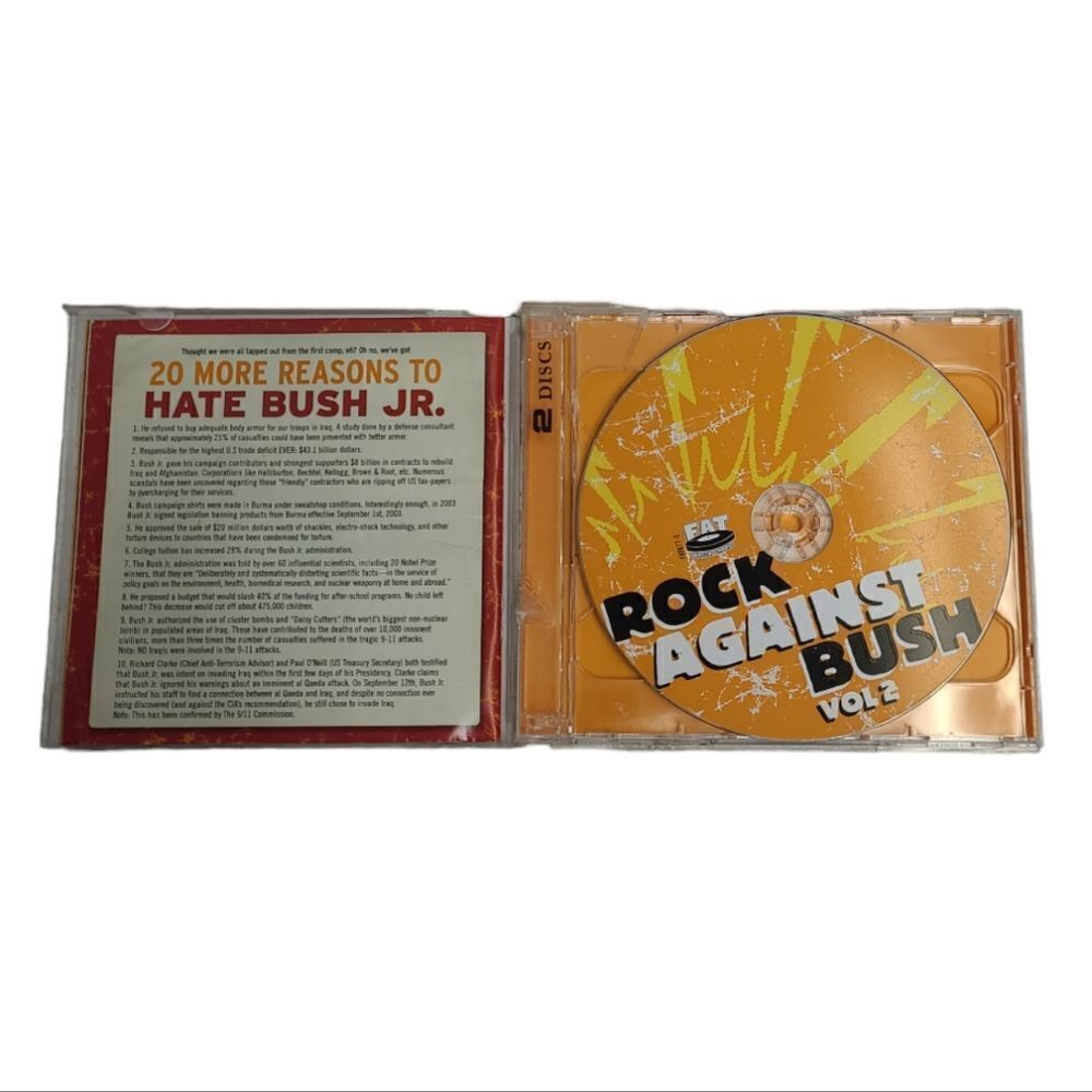 ROCK AGAINST BUSH volume 2 alternative rock‎ punk 2 disc CD/ DVD set
